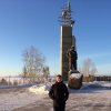 10 февраля 2017 года. г. Братск. ГЭС. Памятник Наймушину И.И.